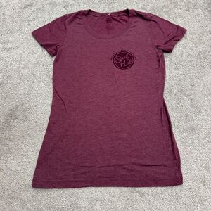 Surf Hut Imperial Beach California Graphic T-Shirt Womens Small Maroon Slim Tee